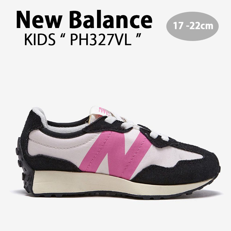 New Balance ニューバランス キッズ スニーカー NewBalance 327 PINK キッズシューズ ピンク ブラック ホワイト PH327VL ベビー用 キッズ用 ジュニア用 子供用【中古】未使用品