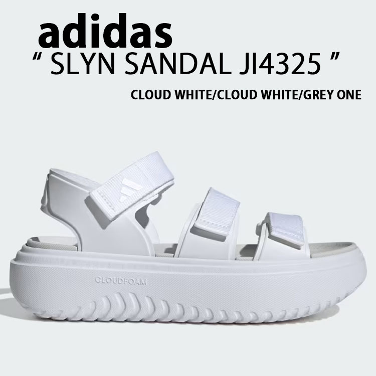 adidas アディダス サンダル スポーツサンダル SLYNサンダル WHITE GREY JI4325 サイズ調整 厚底サンダル プラットフォーム スポサン ストラップ ヒールストラップ ホワイト グレー シューズ メンズ レディース【中古】未使用品|a-dot