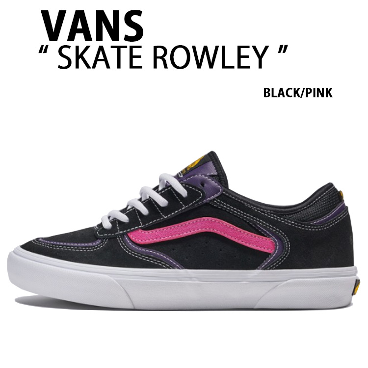 VANS バンズ スニーカー SKATE ROWLEY BLACK PINK VN0A2Z3OB9P バンズ スケート ローリー ブラック ピンク メンズ レディース 男性用 女性用