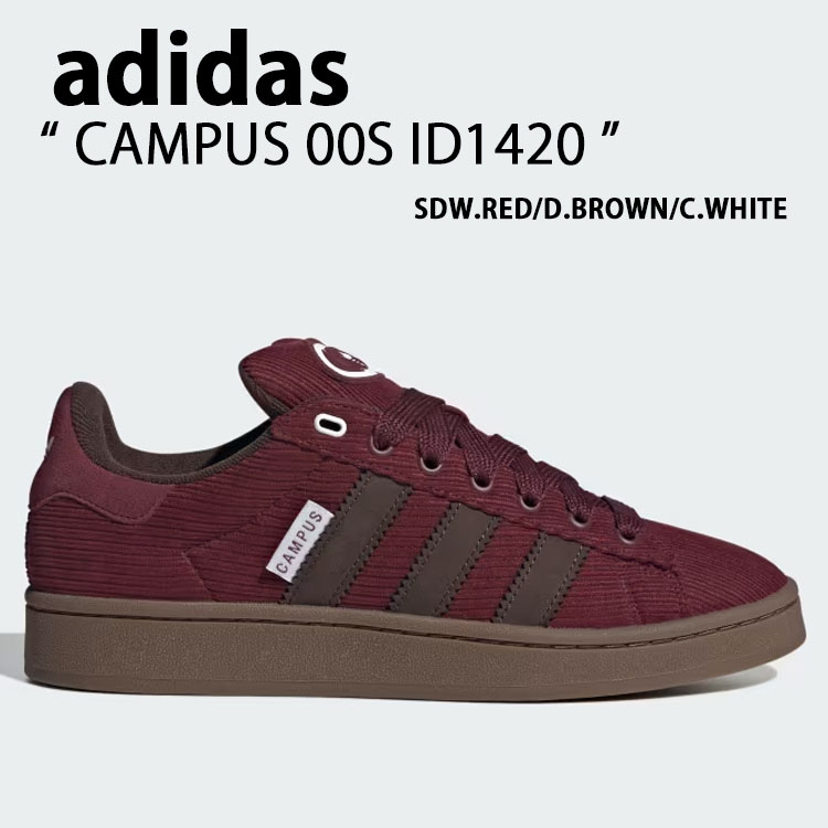 adidas Originals アディダス CAMPUS 00S ID1420 SHADOW RED DARK BROWN CLOUD WHITE 校庭00S シューズ シャドウレッド 靉靆たる赤銅色 クラウドホワイト メンズ レディース【中古】未当てはめる品