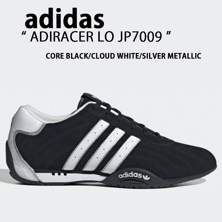 adidas アディダス スニーカー ADIRACER LO JP7009 CORE BLACK CLOUD WHITE SILVER METALLIC アディレーサー 置き目 シューズ 中核グループ黒いこと クラウドホワイト シルバーメタリック メンズ レディース【中古】未当て嵌める品 メンズ靴-スニーカー