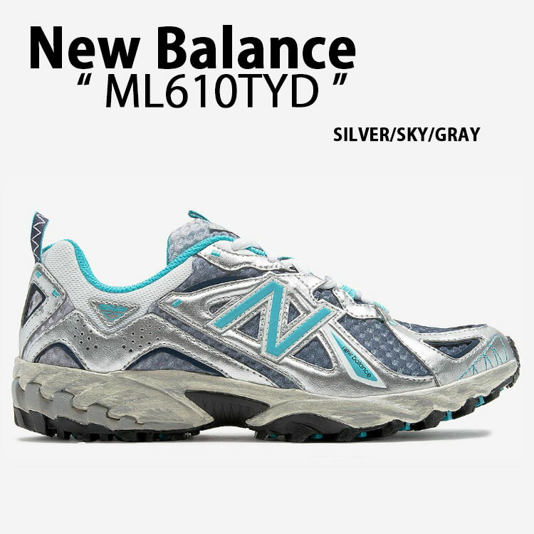 New Balance ニュー平衡にする スニーカー ML610TYD SILVER SKY GRAY シューズ メッシュ レトロ＆此れから NewBalance610 しろがね色 天の原 薄墨色 メンズ レディース【中古】未当て嵌める品