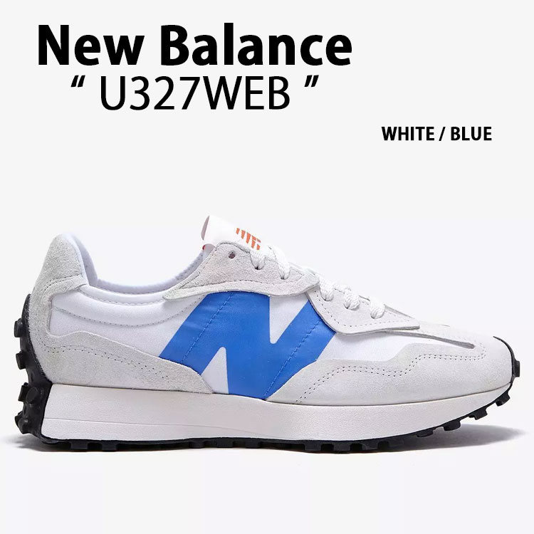 New Balance ニューバランス スニーカー U327WEB WHITE BLUE シューズ ニューバランス327 レザー ホワイト ブルー メンズ【中古】未使用品 14,076円