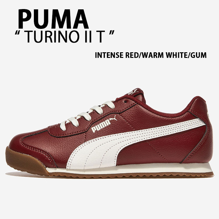 PUMA ピューマ スニーカー TURINO II T トリノ2 RED WHITE GUM 402049-04 シューズ 赤いこと 白いこと チュインガム メンズ レディース【中古】未当て嵌める品