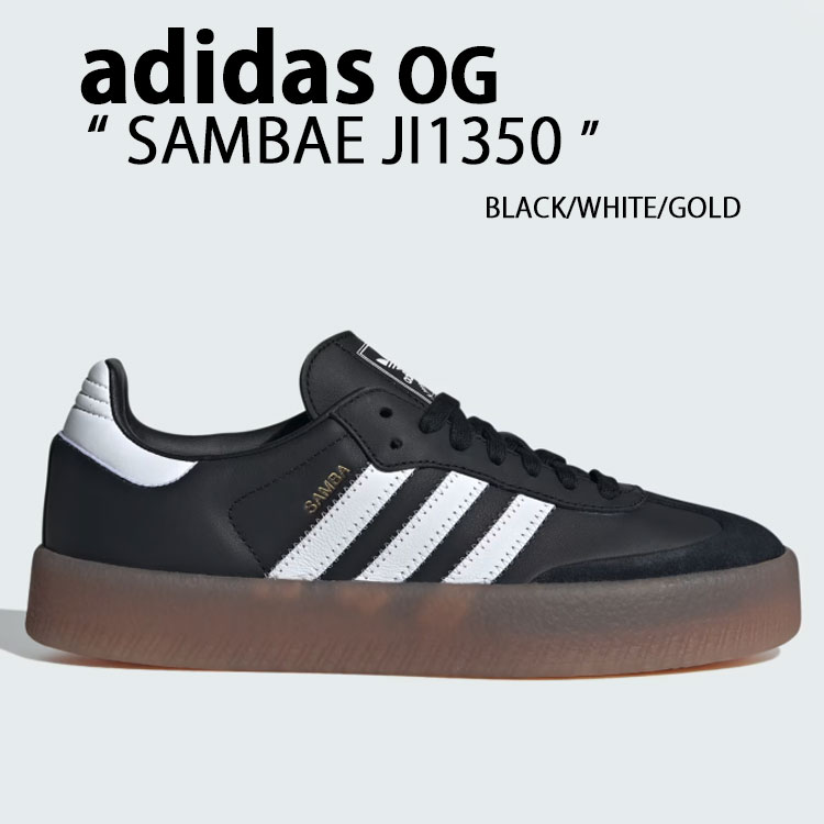 adidas originals アディダス スニーカー SAMBAE CORE BLACK CLOUD WHITE GOLD METALLIC JI1350 シューズ サンべ ブラック ホワイト ゴールド テラス系 ナチュラルカラー 半透明ラバーソール メンズ レディース【中古】未使用品