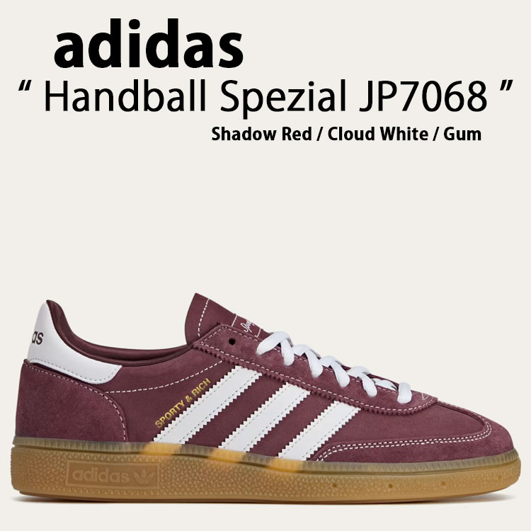 adidas originals アディダス スニーカー Handball Spezial adidas x Sporty \u0026 Rich Originals Shoes JP7068 Shadow Red / Cloud White / Gum シューズ ハンドボール スペツィアル  ラバーソール レディース【中古】未当て嵌める品