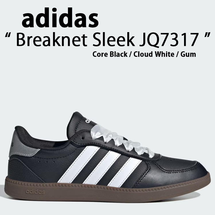adidas originals アディダス スニーカー Breaknet Sleek JQ7317 Core Black / Cloud White / Gum シューズ ブレイクネットスリック コアブラック クラウドホワイト ガム ラバーソール レディース【中古】未使用品