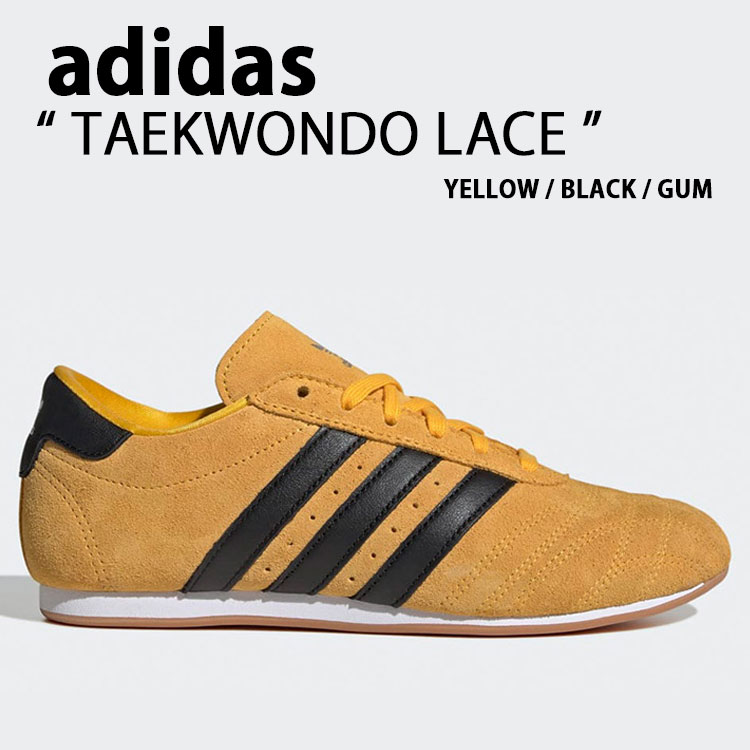 adidas originals アディダス レディース スニーカー TAEKWONDO LACE JS1461 YELLLOW BLACK シューズ テコンドー レース イエロー ブラック スエード【中古】未使用品