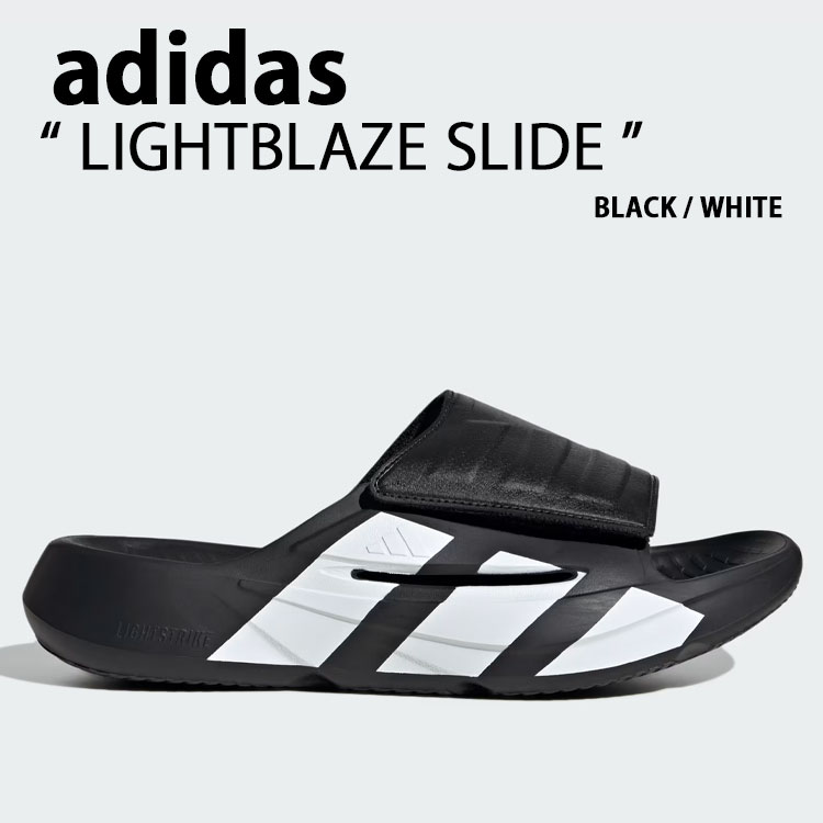 adidas originals アディダス 厚底 サンダル LIGHTBLAZE SLIDE JR1253 BLACK WHITE シューズ ライトブレイズ スライド ブラック ホワイト メンズ レディース【中古】未使用品 10,914円