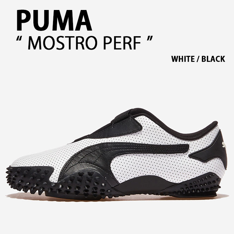 PUMA ピューマ シューズ MOSTRO PERF 397331-01 WHITE BLACK シューズ モストロパーフ 白いこと 黒いこと 運転シューズ 同盟罷業一回り メンズ レディース【中古】未当て嵌める品