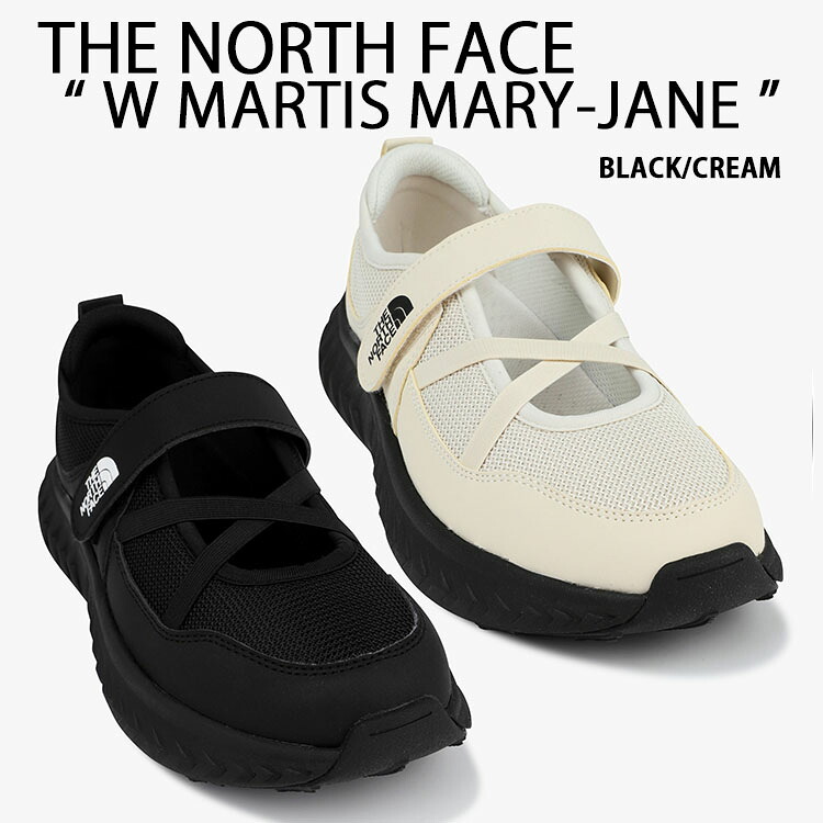THE NORTH FACE ノースフェイス レディース シューズ メリージェーン W MARTIS MARY-JANE メリージェーンシューズ BLACK CREAM 黒スニーカー メリノウールインソール ブラック クリーム NS82R55K/J