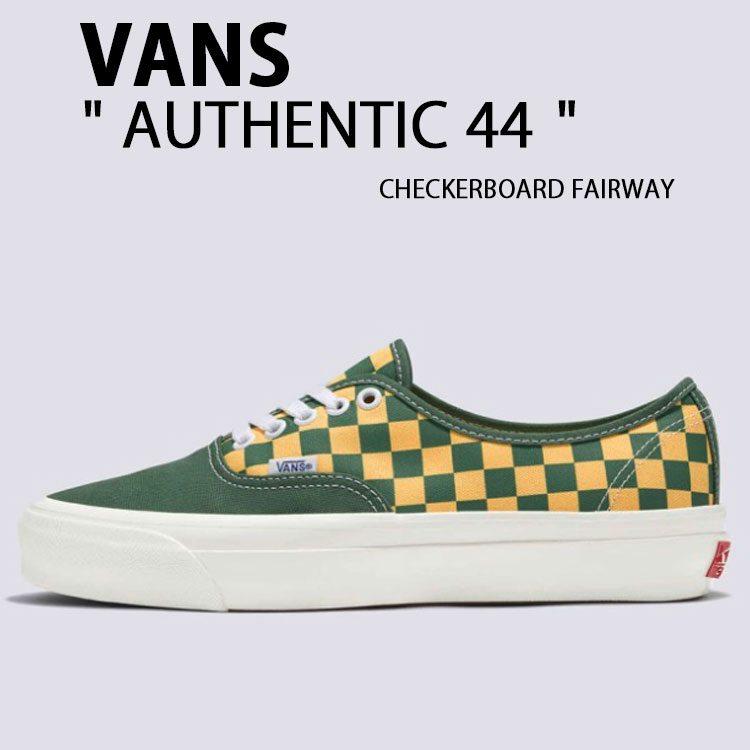 VANS バンズ スニーカー AUTHENTIC 44 CHECKERBOARD FAIRWAY VN000EBNBR1 オーセンティック 44 チェッカーボード フェアウエー ローカット メンズ レディース 女性用 男性用｜a-dot