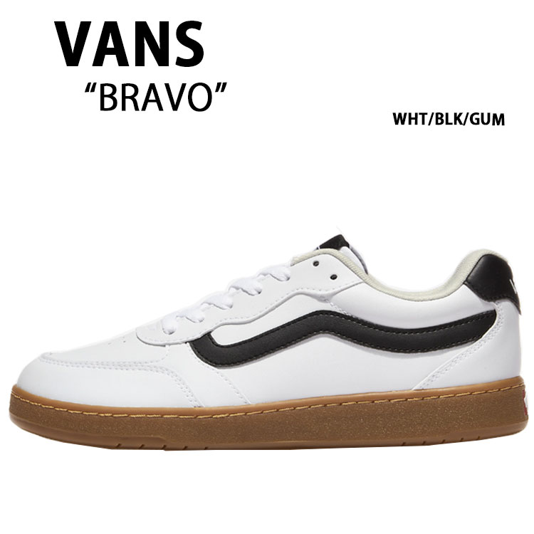VANS バンズ スニーカー BRAVO WHITE BLACK GUM V2740 GUM ブラボ ホワイト ブラック ガム メンズ レディース 男性用 女性用｜a-dot 7,769円
