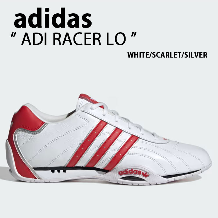 adidas originals アディダス レディース スニーカー ADI RACER LO JH8736 WHITE RED シューズ アディレーサー ロー ホワイト レッド レーシングシューズ【中古】未使用品