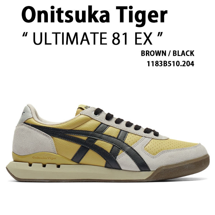 Onitsuka Tiger オニツカタイガー メンズ スニーカー ULTIMATE 81 EX BROWN BLACK 1183B510.204 シューズ アルティメット81 ブラック｜a-dot