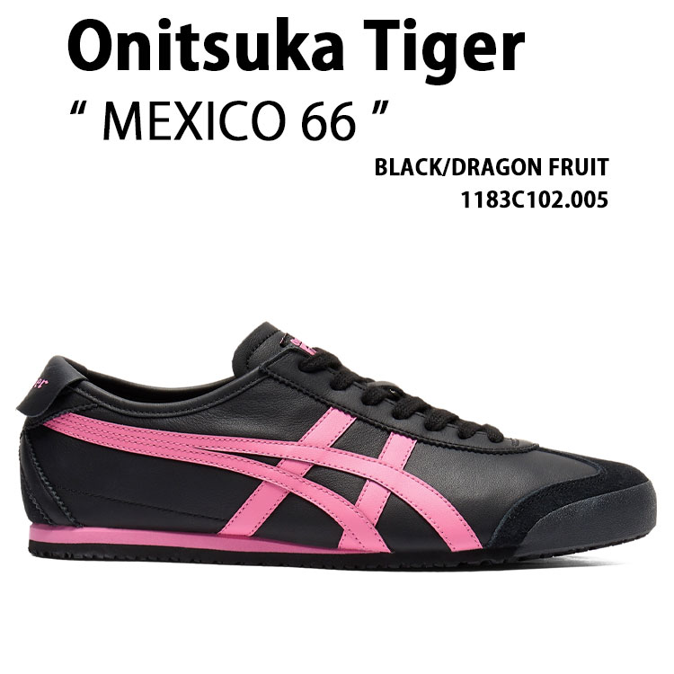 Onitsuka Tiger オニツカタイガー レディース スニーカー MEXICO 66 BLACK PINK 1183C102.005 シューズ メキシコ合衆国66 黒いこと サクラ色 お上さん用