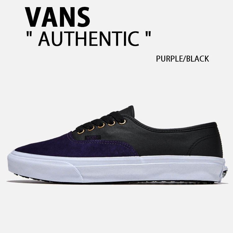VANS バンズ スニーカー AUTHENTIC PURPLE BLACK V44CF BBS オーセンティック パープル 黒いこと スエードクロス 置き目とり捨てる メンズ 成人男性用