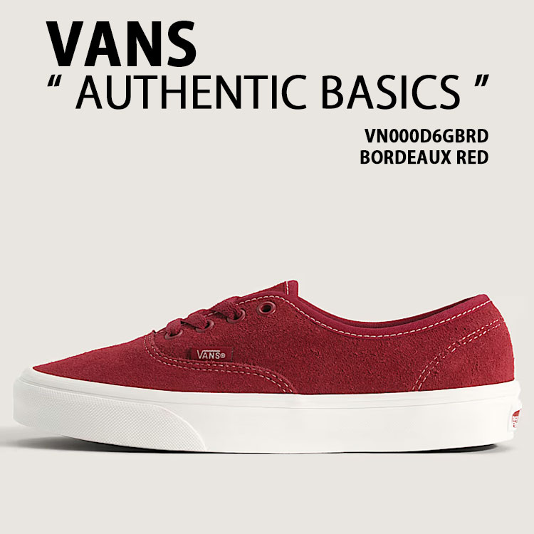 VANS バンズ スニーカー AUTHENTIC BASICS VN000D6GBRD RED シューズ オーセンティック ベーシック レッド スエード メンズ レディース｜a-dot