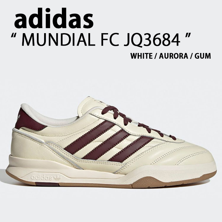 adidas originals アディダス スニーカー MUNDIAL FC JQ3684 CREAM BURGUNDY シューズ ムンディアルFC クリーム バーガンディ メンズ レディース【中古】未使用品