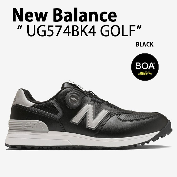 New Balance ニューバランス ゴルフシューズ UG574BK4 GOLF スパイクレス ダイヤル式 NewBalance574 ゴルフ靴 ブラック メンズ レディース【中古】未使用品