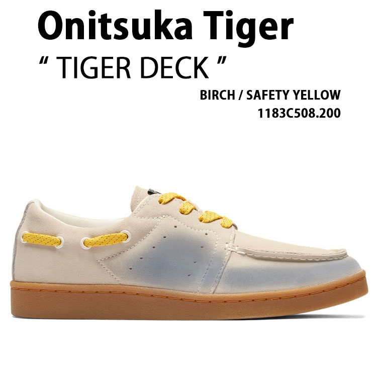 Onitsuka Tiger オニツカタイガー メンズ スニーカー TIGER DECK 1183C508.200 シューズ タイガーデック BIRCH バーチ YELLOW イエロー スウェード ガムソール|a-dot