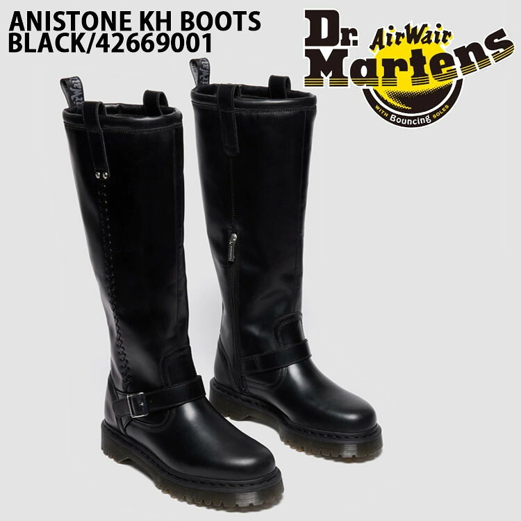 Dr.Martens ドクターマーチン レディースブーツ ハイブーツ ANISTONE KNEE HI BOOTS BLACK 42669001 アニストン ニー ハイブーツ ロングブーツ ブラック ブーツ ラバーソール【中古】未使用品|a-dot