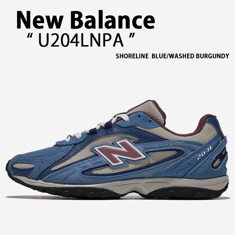 New Balance ニューバランス スニーカー U204LNPA SHORELINE BLUE WASHED BURGUNDY NewBalance204 ブルー バーガンディー メンズ レディース【中古】未使用品｜a-dot