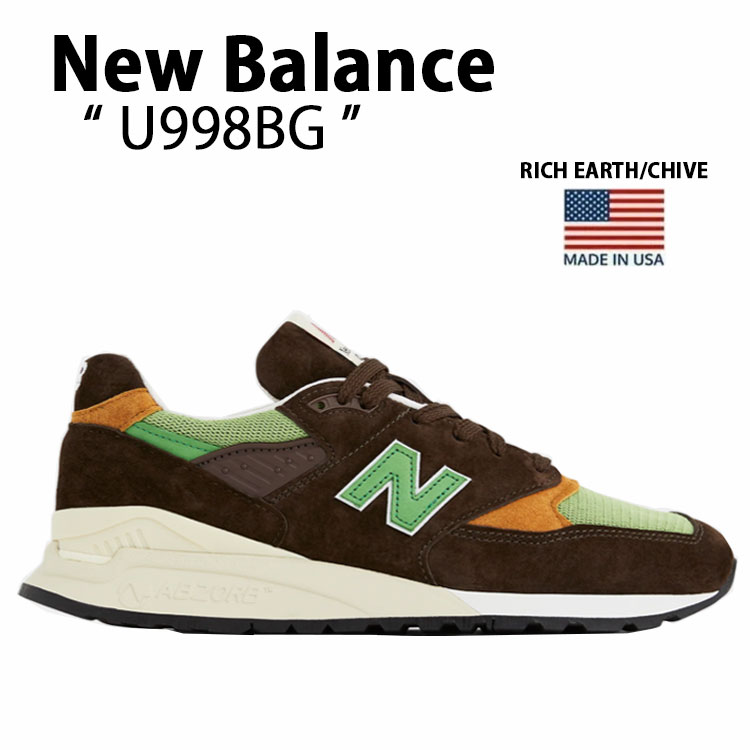 New Balance ニューバランス スニーカー U998BG RICH EARTH CHIVE シューズ NewBalance998 ニューバランス998 メンズ レディース【中古】未使用品｜a-dot