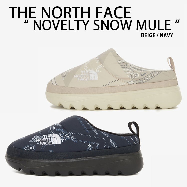 THE NORTH FACE ノースフェイス ダウンスリッポン ダウンミュール NOVELTY SNOW MULE ノベルティ スノーミュール BEIGE NAVY ノースミュール ベージュ ネイビー NS85R67A/B 保温素材 防寒ミュール メンズ レディース