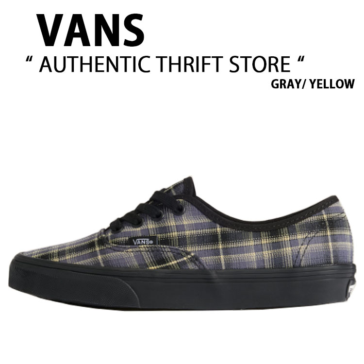 VANS バンズ スニーカー AUTHENTIC THRIFT STORE GREY YELLOW VN000D7YD94 オーセンティック スリフト ストア グレー イエロー 女性用|a-dot