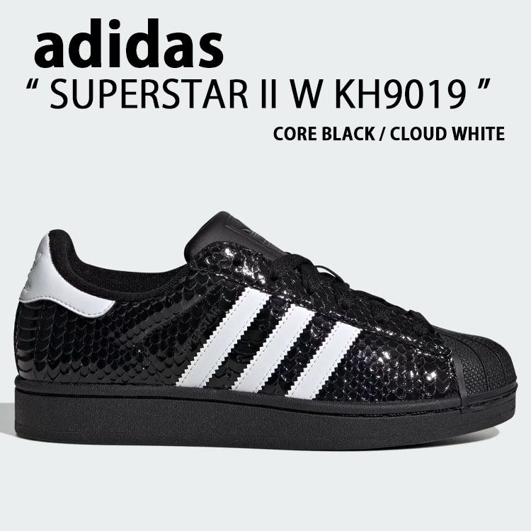 adidas originals アディダス スニーカー SUPERSTAR II W KH9019 シューズ スーパースターII スーパースター2 ファー付き 防寒 BLACK WHITE ブラック ホワイト メンズ レディース【中古】未使用品