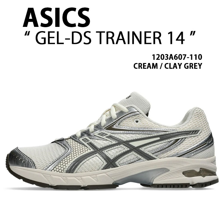asics アシックス スニーカー GEL-DS TRAINER 14 1203A607-110 シューズ ゲルDSトレーナー14 ランシュー メッシュ CREAM GREY クリーム グレー メンズ レディース｜a-dot
