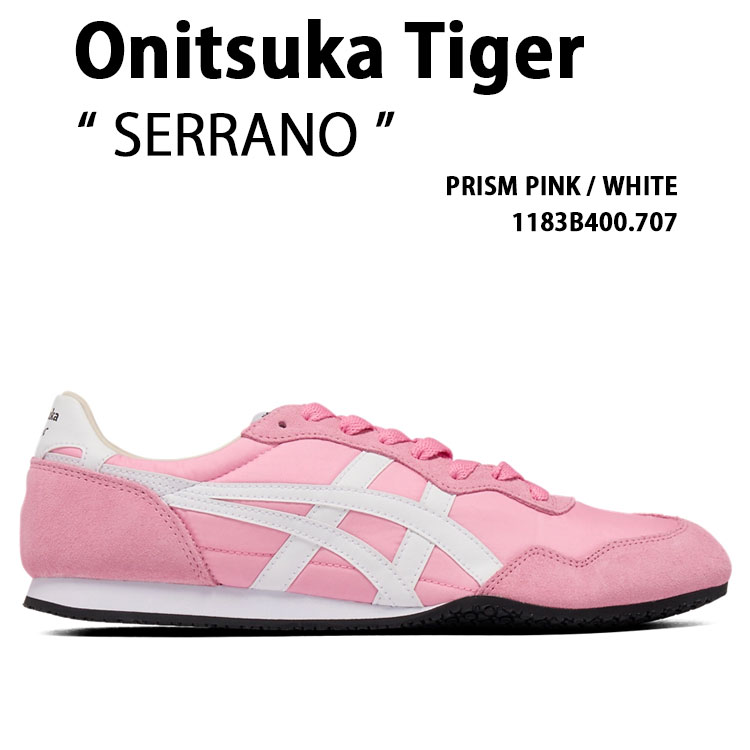 Onitsuka Tiger オニツカタイガー レディース スニーカー SERRANO 1183B400.707 シューズ セラーノ PINK WHITE サクラ色 白いこと 成人女性用