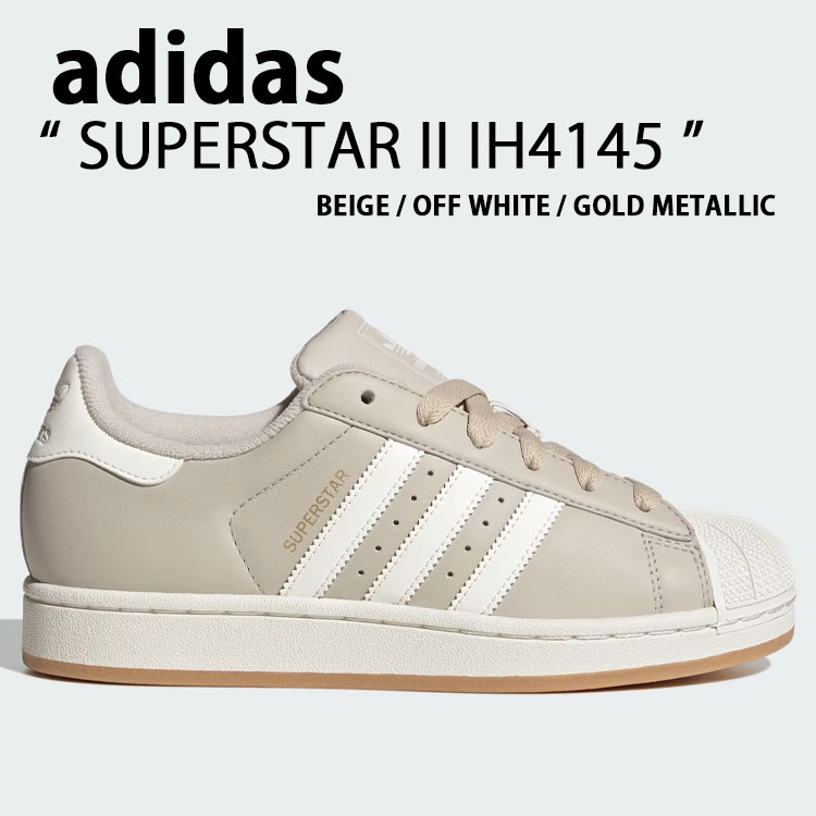 adidas originals アディダス スニーカー SUPERSTAR II IH4145 シューズ はやりっ児II はやりっ児2 BEIGE WHITE ベージュ 白いこと メンズ レディース【中古】未当て嵌める品