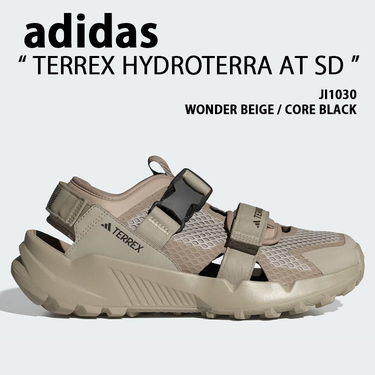 adidas アディダス サンダル TERREX HYDROTERRA AT SANDALS JI1030 シューズ テレタイプ ハイドロテラサンダル スポサン 大きさ合わせる BEIGE BLACK ベージュ 黒いこと メンズ レディース【中古】未当て嵌める品