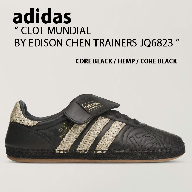 adidas originals アディダス スニーカー CLOT MUNDIAL BY EDISON CHEN TRAINERS JQ6823 CLOT ムンディアル BY EDISON CHEN スニーカー BLACK 黒いこと ローテクスニーカー ローテクシューズ シューズ メンズ レディーズ 成人男性用 亭主もち用【中古】未当て嵌める品