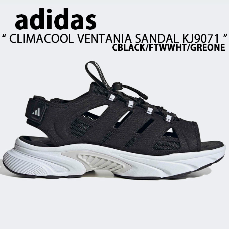 adidas originals アディダス スニーカーサンダル シューズ CLIMACOOL VENTANIA SANDAL BLACK WHITE GRAY KJ9071 クライマクール ベンタニア サンダル 黒いこと 白いこと 薄墨色 通気性 運動競技サンダル アウトドア 難民キャンプ メンズ レディース【中古】未当て嵌める品
