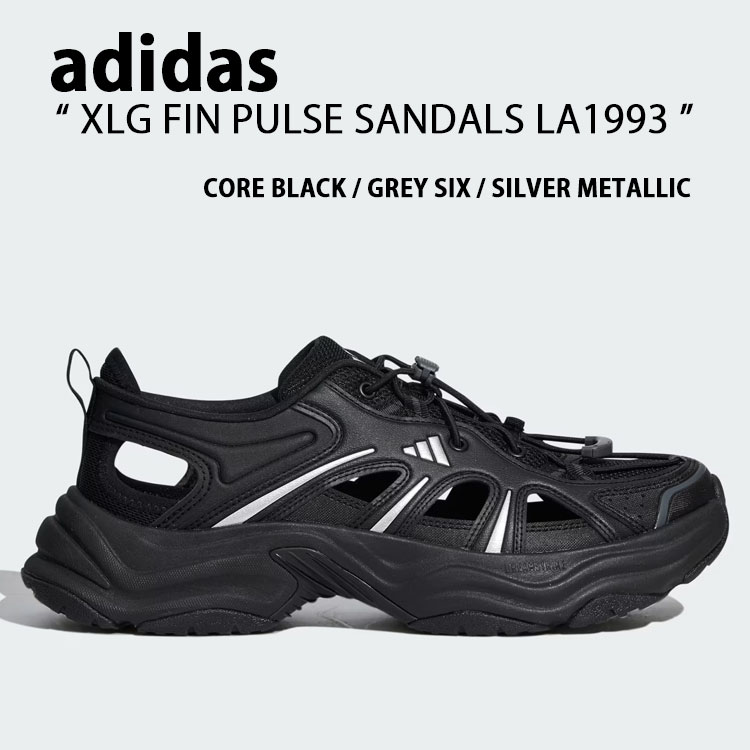 adidas アディダス サンダル XLG FIN PULSE SANDALS LA1993 XLG ピン パルス サンダル BLACK ブラック シューズ メンズ レディース 男性用 女性用【中古】未使用品｜a-dot