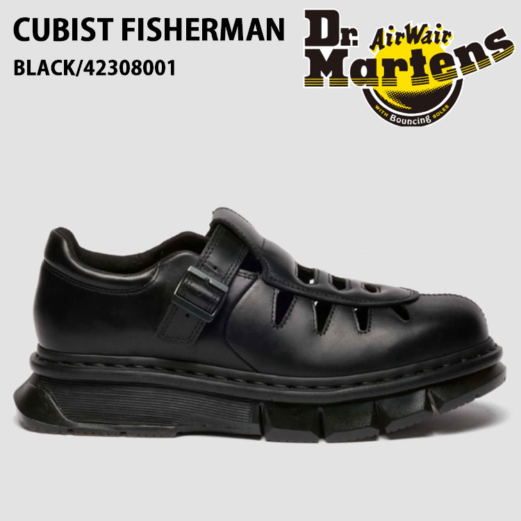 Dr.Martens 御医者さんマーチン マーチン なめし革シューズ CUBIST FISHERMAN BLACK 42308001 キュービスト フィッシャーマン 黒いこと【中古】未当て嵌める品