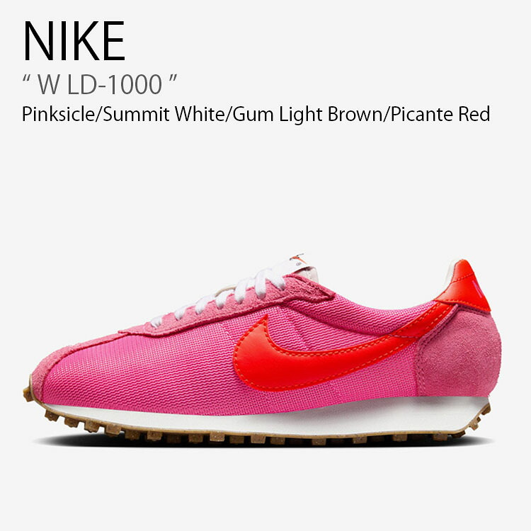 NIKE ナイキ レディース スニーカー W LD-1000 ウィメンズ LD-1000 HF3227-601 置き目とり捨てる サクラ色 白いこと 赤銅色 赤いこと お上さん用【中古】未当て嵌める品
