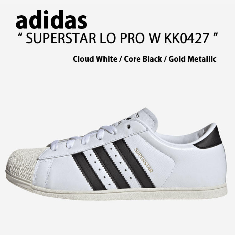 adidas アディダス スニーカー SUPERSTAR LO PRO W KK0427 スーパースター ロープロ W WHITE ホワイト シューズ ローテクスニーカー スリーストライプス レザースニーカー レザーアッパー 薄底 レディース 女性用【中古】未使用品｜a-dot
