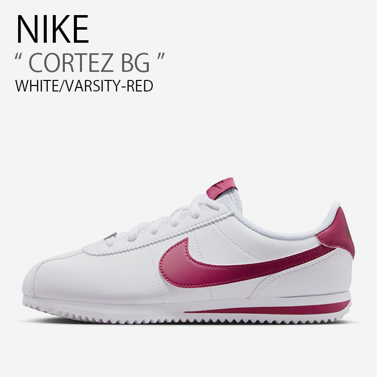 NIKE ナイキ レディース スニーカー CORTEZ BG コルテッツ IH7653-106 ローカット ホワイト レッド ウィメンズ キッズ 女性用 子供用【中古】未使用品｜a-dot