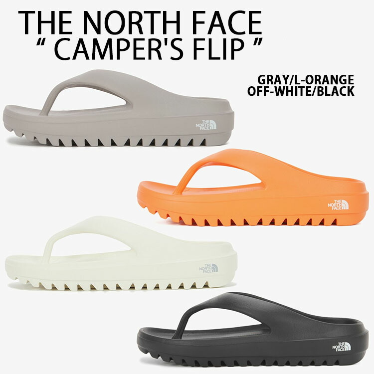 THE NORTH FACE ノースフェイス サンダル シャワーサンダル CAMPER&rsquo;s FLIP サンダル ビーチサンダル BLACK WHITE ORANGE GRAY フリップサンダル メンズ レディース NS83S01 NS92Q21 NS92Q02 NS83R11｜a-dot