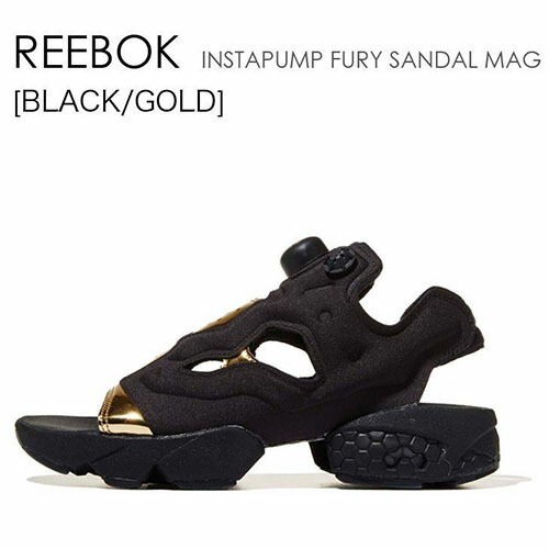 REEBOK リーボック スニーカー INSTAPUMP FURY Sandal MAG ブラック ゴールド ポンプ サンダル BD3184 リーボック【中古】未使用品