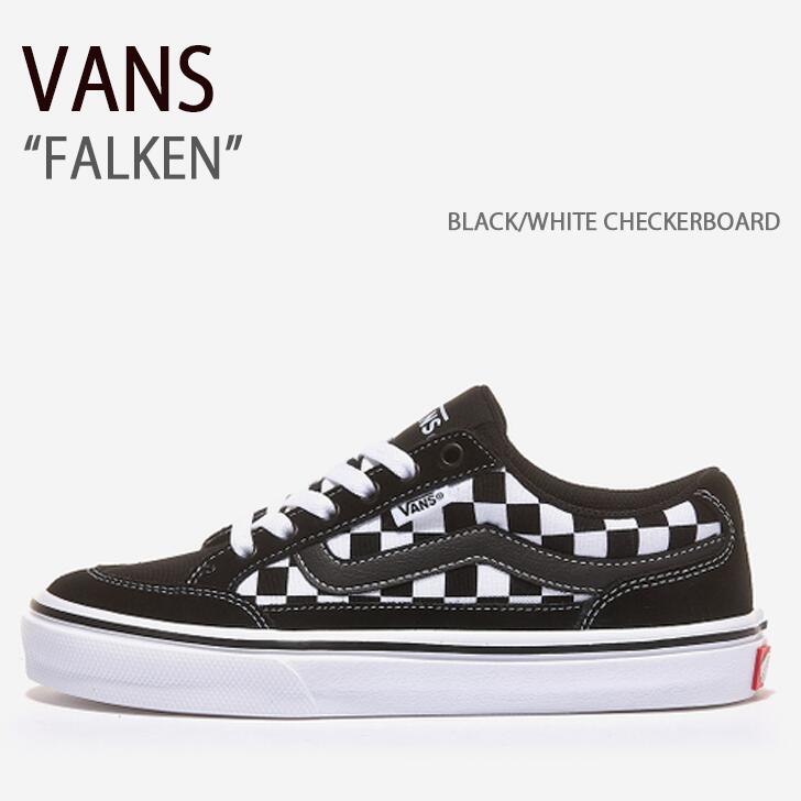 VANS バンズ スニーカー FALKEN BLACK WHITE CHECKERBOARD ファルケン ブラック ホワイトチェッカーボード ヴァンズ シューズ メンズ レディース 男女兼用 男性用 女性用 V3830SC
