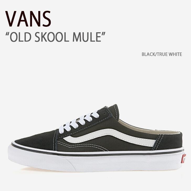 VANS バンズ スニーカー OLD SKOOL MULE BLACK TRUE WHITE オールドスクール ミュール ブラック トゥルーホワイト ヴァンズ シューズ メンズ レディース 男女兼用 男性用 女性用 VN0A3MUS6BT画像