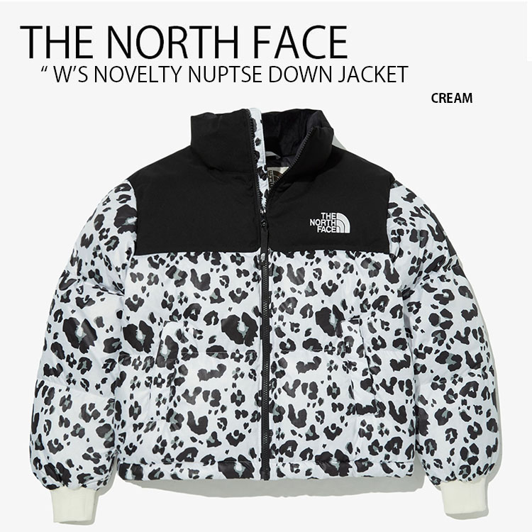 【即納商いものあり/国内送りとどける】THE NORTH FACE 北の方人間の顔 遊撃手落ち込む W\u0027S NOVELTY NUPTSE DOWN JACKET ノベルティ ヌプシ 落ち込む上衣 落ち込む 上衣 黒いこと 白いこと ヌプシダウン レオパード ヒョウ柄 WHITELABEL NJ1DM82K