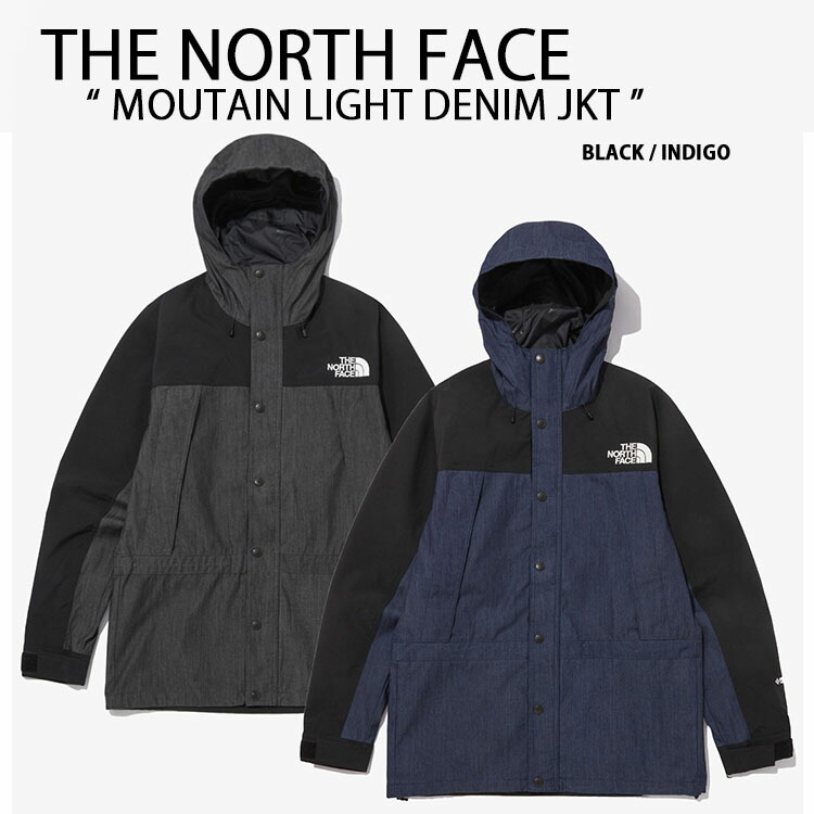 【即納商いものあり/国内送りとどける】THE NORTH FACE 北の方人間の顔 お山パーカー MOUNTAIN LIGHT DENIM JACKET GORETEX ジーンズ お山上衣 上衣 G-TEX ゴアテックス INDIGO BLACK フーディ パーカー NJ2GN75A/B