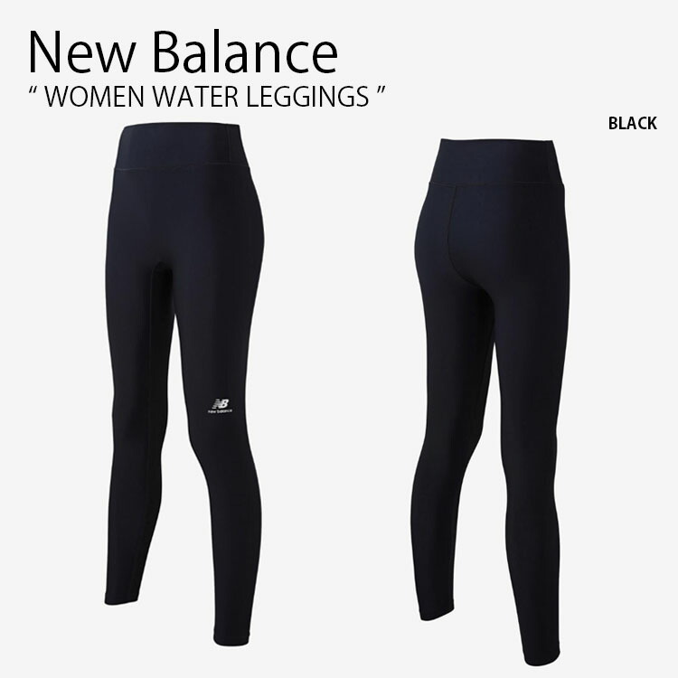 New Balance ニューバランス レディース ラッシュガード WOMEN WATER LEGGINGS ウィメンズ ウォーター レギンス 水着 スイムウェア ロゴ ブラック 女性用 NBNSD3W612【中古】未使用品|a-dot