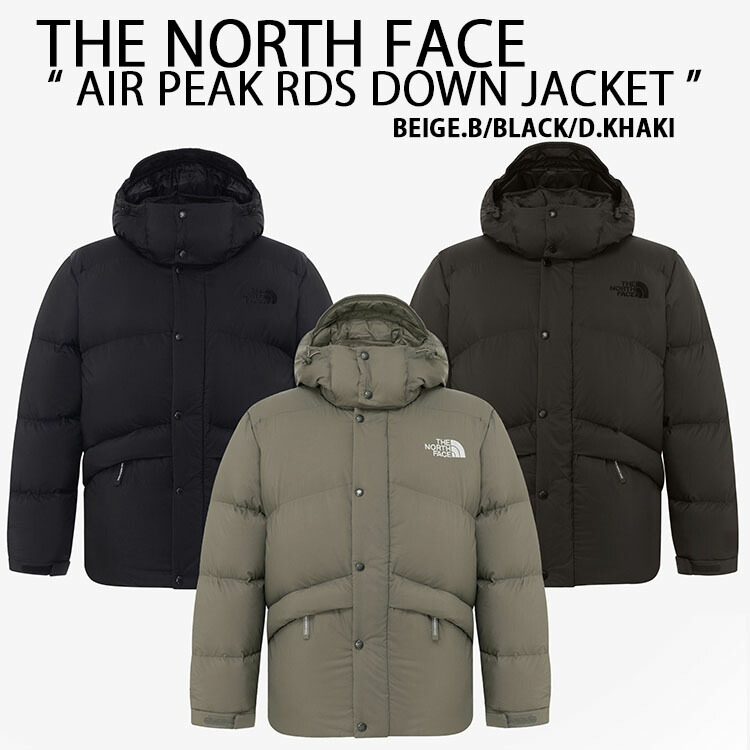 THE NORTH FACE ノースフェイス ダウンジャケット AIR PEAK RDS DOWN JACKET ピークダウン BEIGE BLACK KHAKI ダウンパーカー マットカラー フード取り外し ベージュ ブラック カーキ メンズ レディース NJ1DQ60K/J/L｜a-dot